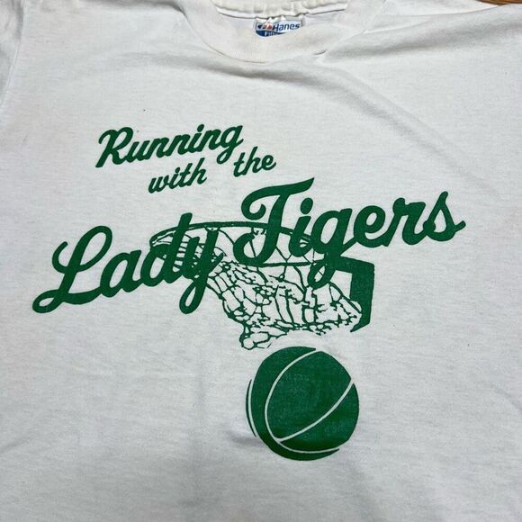 American Vintage 80s Women’s Basketball You Can’t Touch This T Shirt Single Stit - Picture 3 of 6